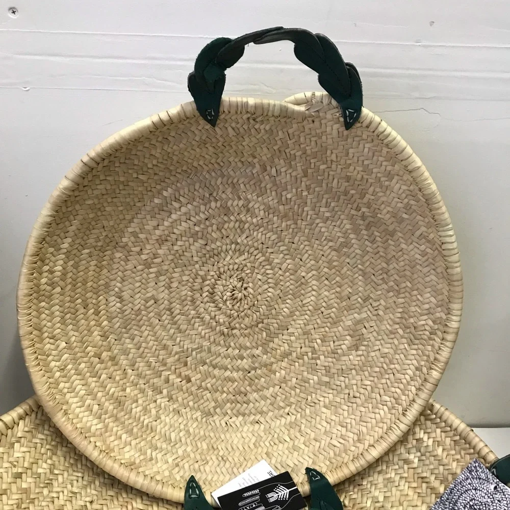 Sahbi Culture Moroccan Palm Leaf Berber Platter Basket
